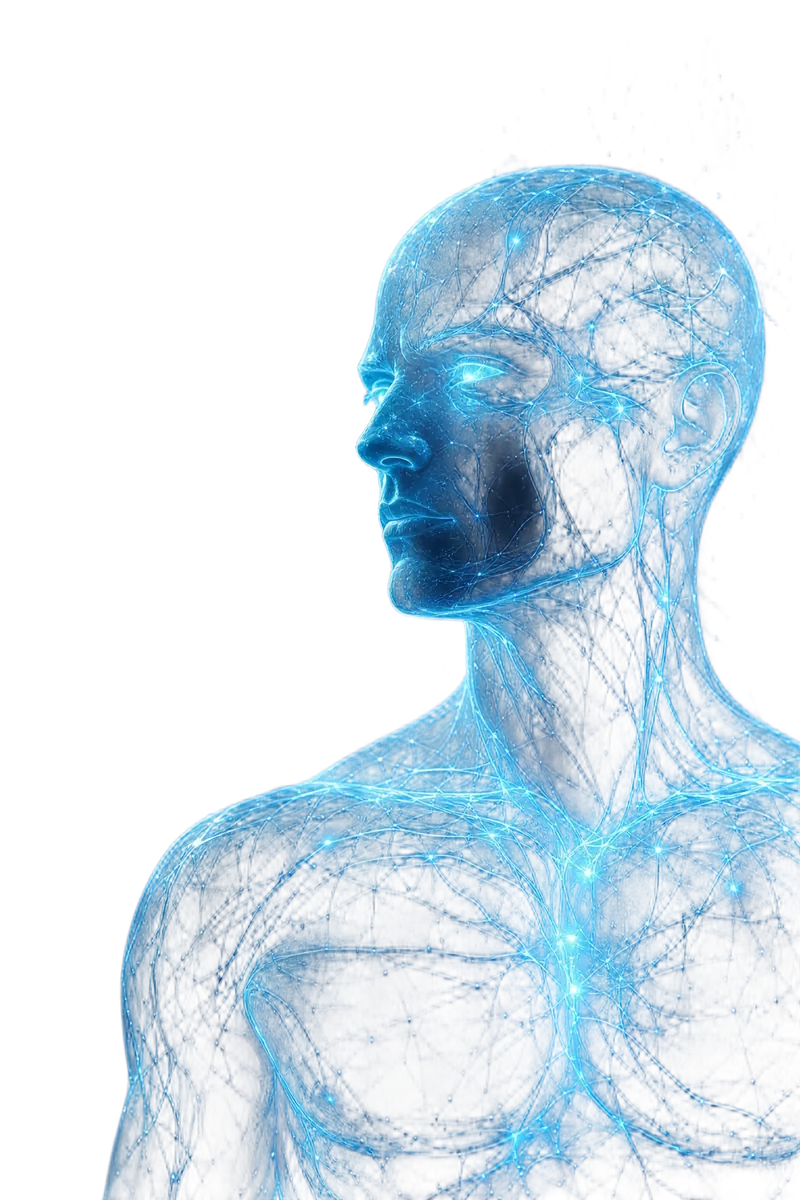 Markvation — a luminous AI entity representing enterprise intelligence